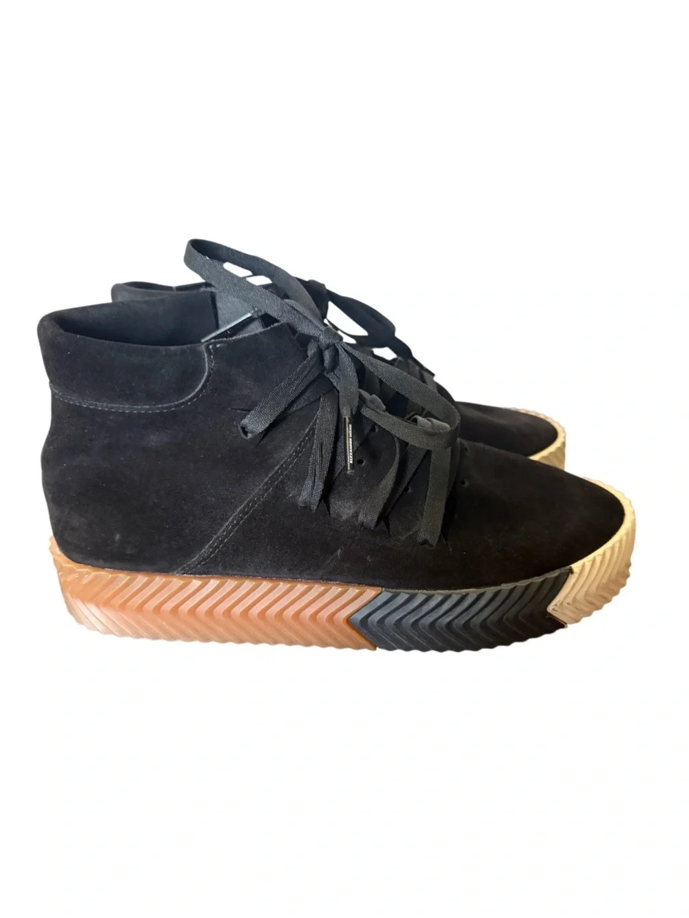 adidas Mid Skate Alexander Wang Black Suede Sneakers w Gum Sole Size 6.5